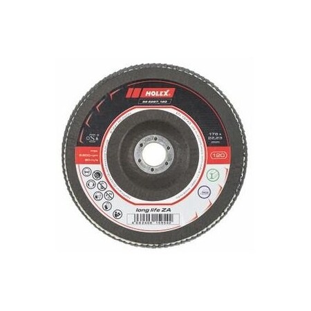 Holex Long Life ZA Flap Disc, Dia: 178 mm, Grit: 120 565287 120
